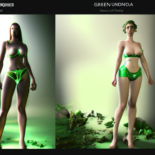 グリーンの女性用下着の種類と特徴